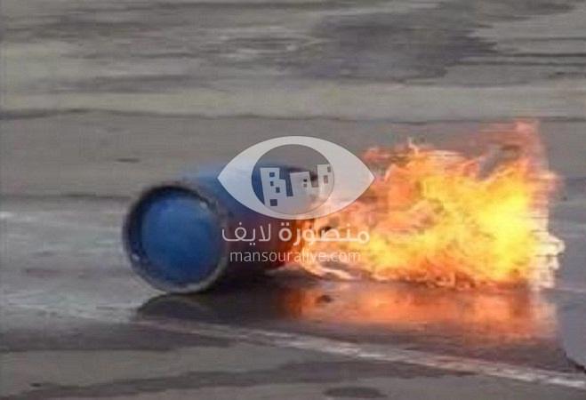 إنفجار أسطوانة غاز بقرية منية سندوب بمركز المنصورة