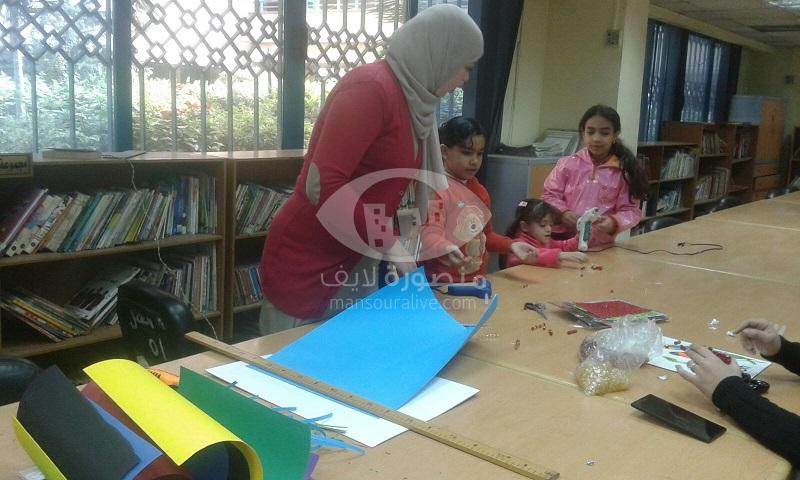 ورشة فنية بالخرز والورق الملون بقصر ثقافة الطفل بالمنصورة