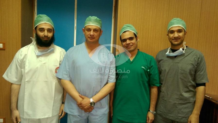 فريق طبى بمستشفى جامعة المنصورة يستأصل ورما ليفيا بدون جراحة