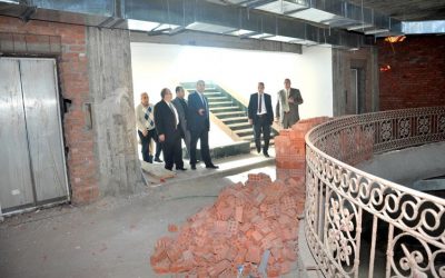 رئيس جامعة المنصورة يتفقد الانشاءات الجديدة بفندق الجامعة